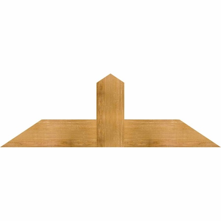 Ekena Millwork Portland Rough Sawn Timber Gable Bracket, Western Red Cedar, 48"W x 16"H x 4"D x 6"F, 8/12 Pitch GBW048X16X0406POR00RWR